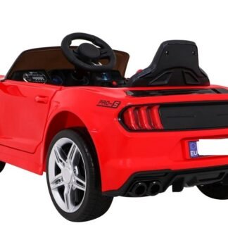 Coche GTSport de batería para niños, 12V, RC, Rojo, Ruedas goma, asiento cuero,  INDA550-RA-BBH-718A